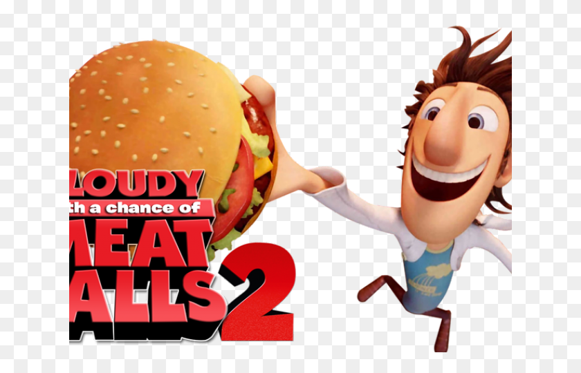 640x480 Single Clipart Meatball Cloudy With A Chance Of Meatballs, Burger, Food, Person HD PNG Download