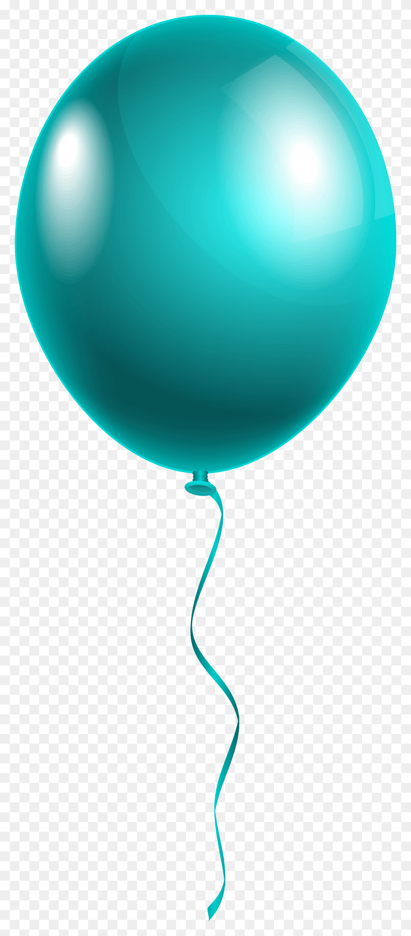 2604x6189 Single Modern Blue Balloon Clipart Image Happy Birthday Single Balloon, Ball HD PNG Download