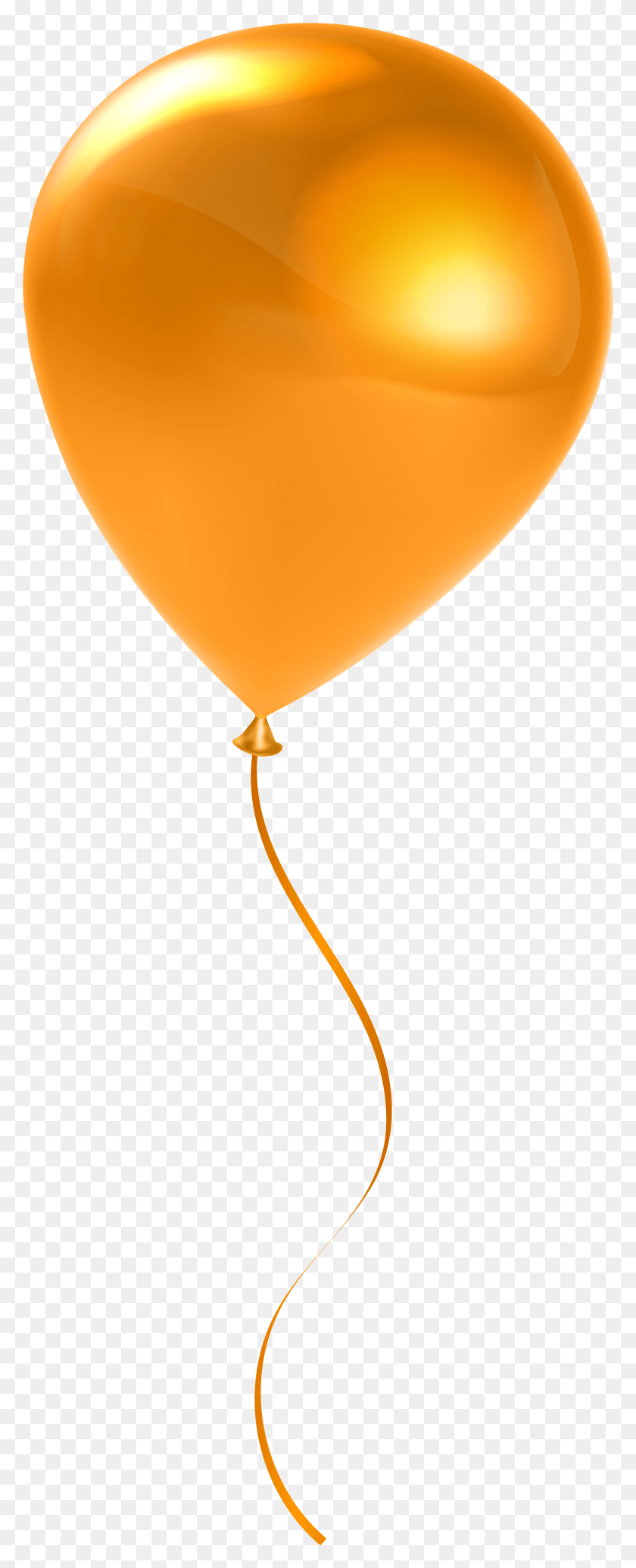 3070x7913 Single Orange Balloon Transparent Clip Art Orange Balloon Transparent Background, Ball HD PNG Download