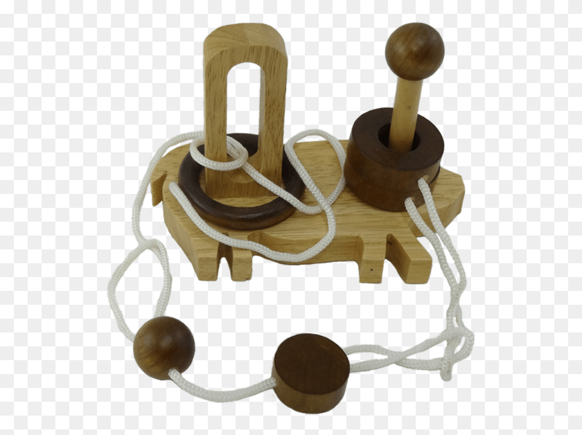 534x568 Single Post Rope Puzzle On A Pig Base Mechanical Puzzle, Birthday Cake, Cake, Dessert HD PNG Download