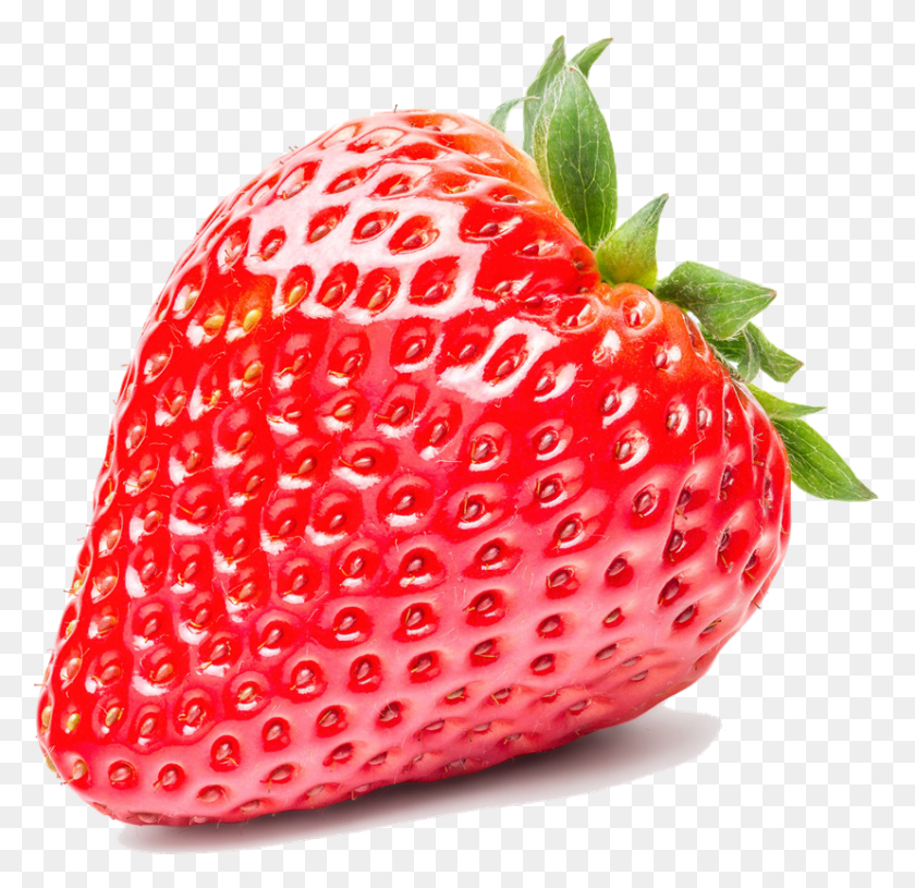 827x801 Single Strawberry Photos Strawberries, Fruit, Plant, Food HD PNG Download