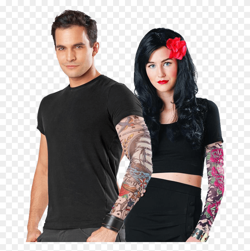 670x783 Single Tattoo Sleeve Girl, Clothing, Apparel, Skin HD PNG Download