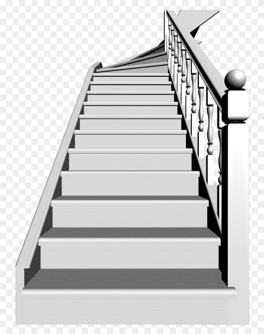 749x1001 Single Winder Stairs Design And Decorate Your Room Stairs Black And White, Staircase, Handrail, Banister HD PNG Download