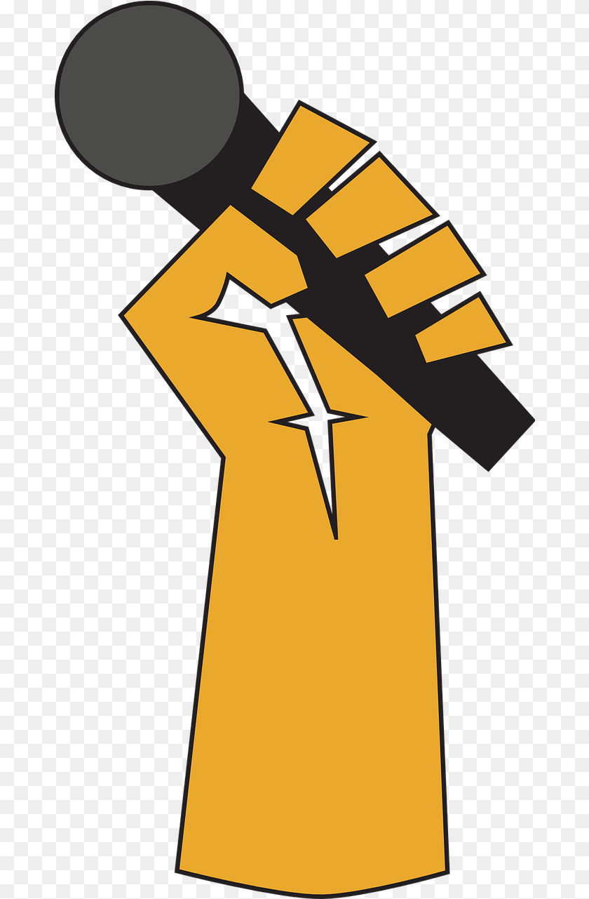 Singmicrophonehandlogopower Image From Needpixcom Microphone, Body Part, Hand, Person, Fist Transparent PNG