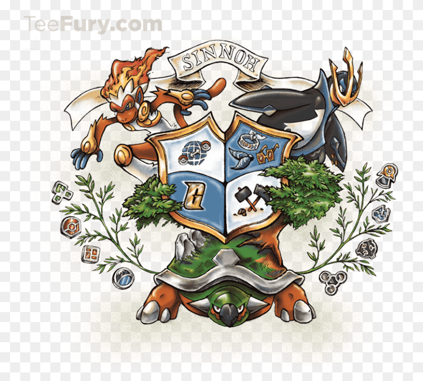 753x697 Sinnoh Coat Of Arms By Astrorobyn Gotta Catch Them Pokemon Coat Of Arms Kanto, Graphics, Poster HD PNG Download
