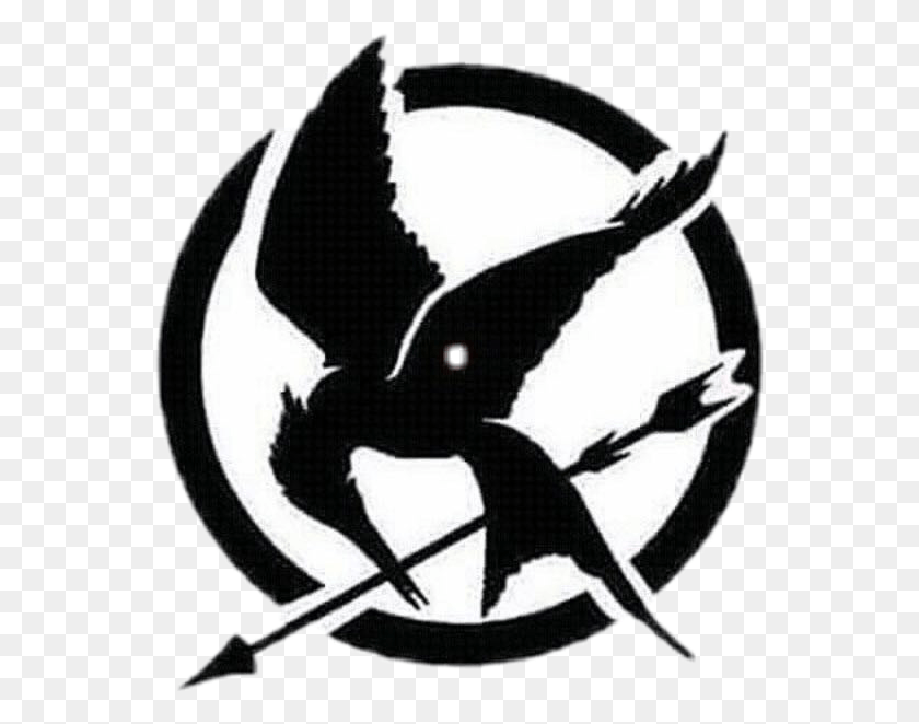 558x602 Sinsajo The Hunger Games Black Percy Jackson Harry Potter Hunger Games Symbol, Logo, Trademark, Emblem HD PNG Download