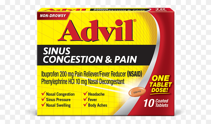 646x437 Sinus Congestion Pain3 Advil Sinus Congestion, Advertisement, Flyer, Poster HD PNG Download