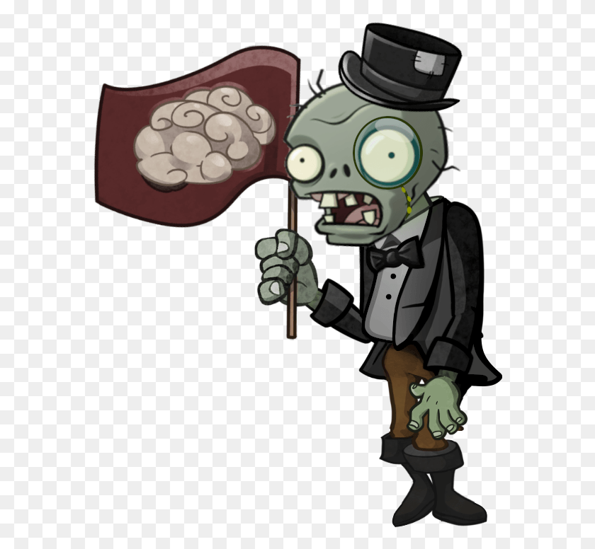 578x716 Sir Flag Zombie Plants Vs Zombies, Toy, Hand, Video Gaming HD PNG Download