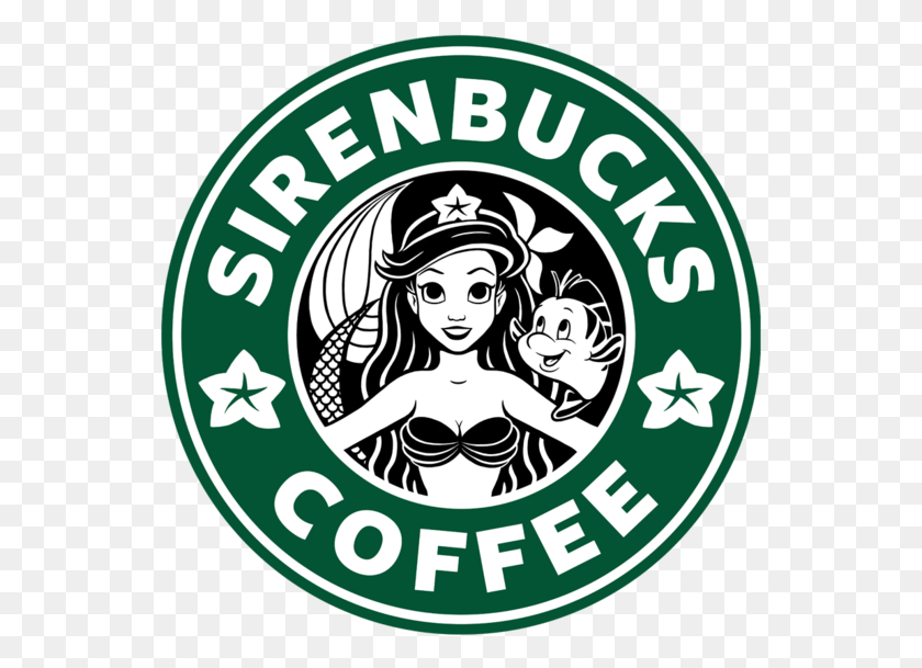 549x549 Sirenbucks Coffee Ariel Starbucks Logo, Logo, Symbol, Trademark Hd Png Скачать