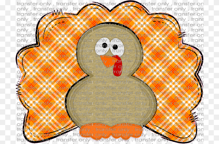 722x553 Siser Fall 104 Boy Turkey Orange Plaid Cartoon, Applique, Home Decor, Pattern PNG