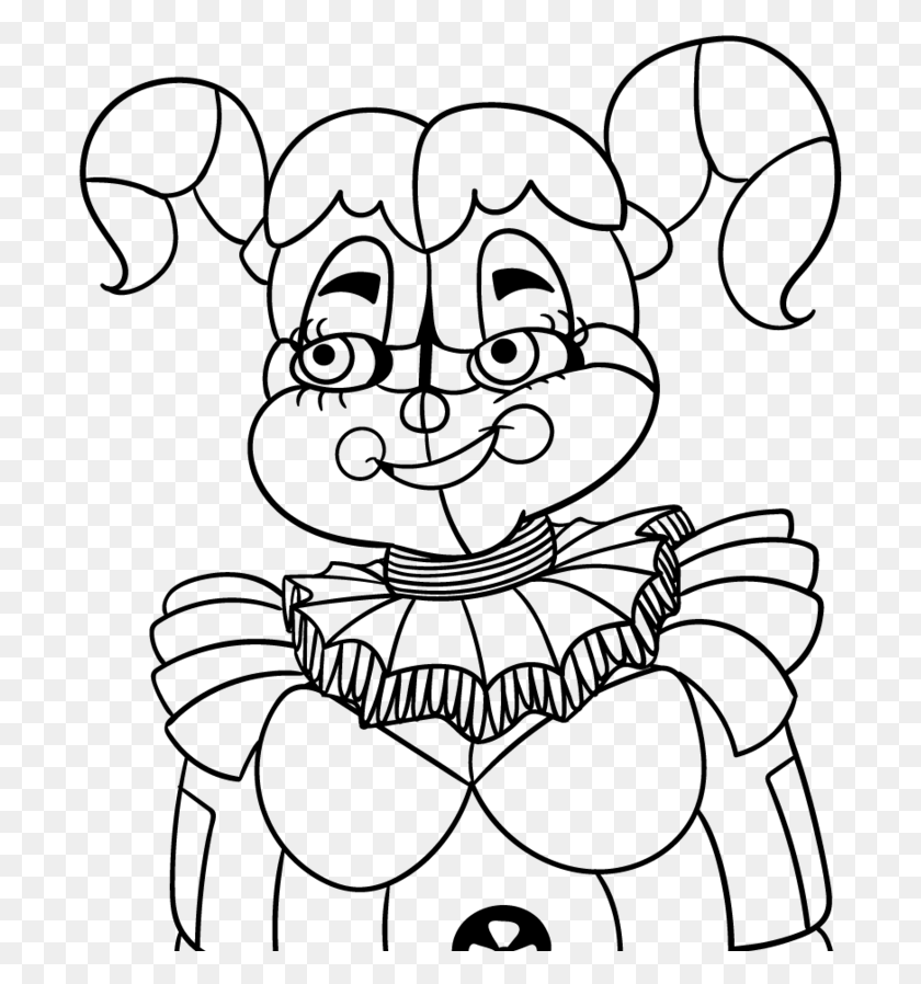 697x838 Sister Location Coloring Pages Five Night Of Freddy Coloring, Gray, World Of Warcraft HD PNG Download