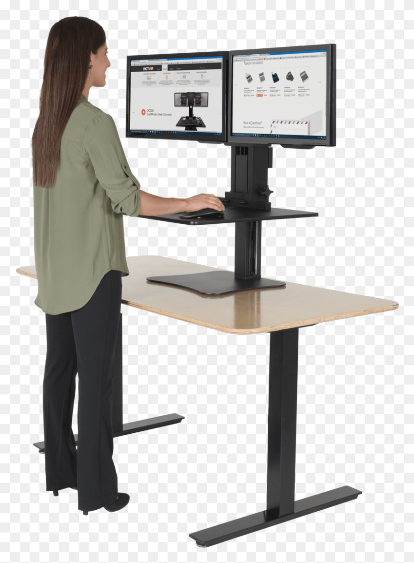 800x1110 Sit At Desk Pluspng Stand Desk, Person, Human, Standing HD PNG Download