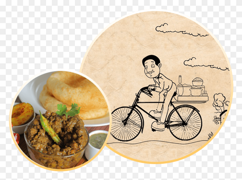 925x671 Descargar Png Sita Ram Diwan Chand Comenzó Su Negocio De Chole Pu Pu Platter, Bicicleta, Vehículo, Transporte Hd Png
