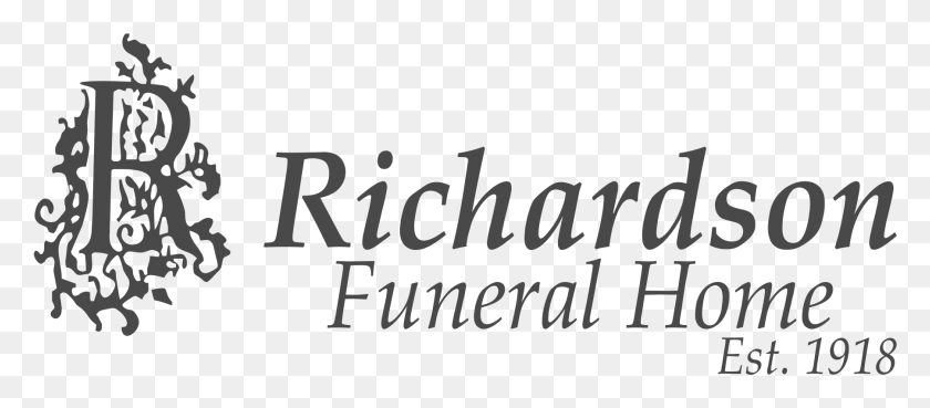 1802x714 Site Image Richardson Funeral Home, Text, Alphabet, Letter HD PNG Download