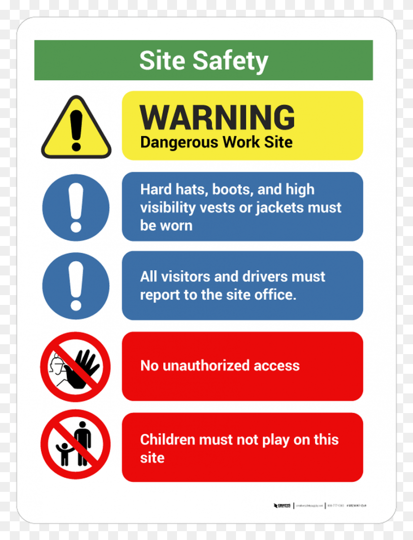 868x1156 Site Safety Notice Sign, Text, Symbol, Number HD PNG Download