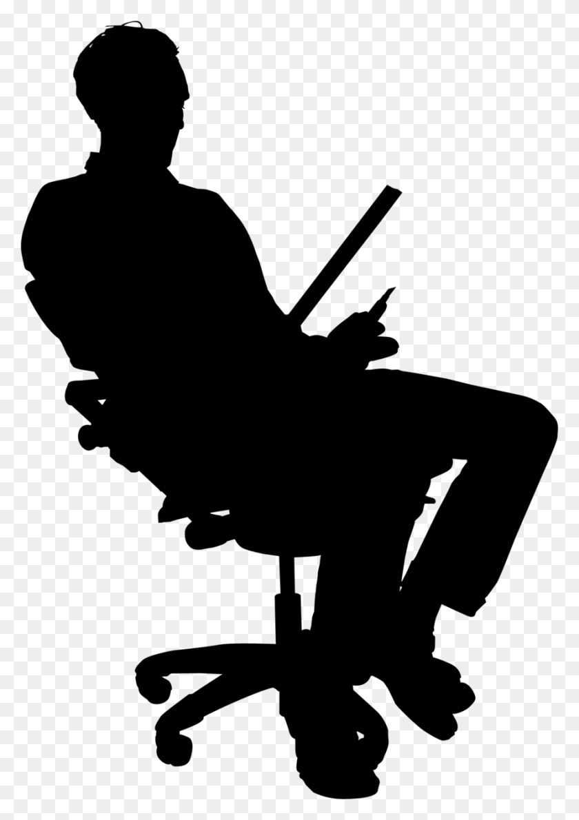 883x1280 Sitting Man Silhouette Person Sitting In Chair Transparent, Text, Symbol, Cross HD PNG Download