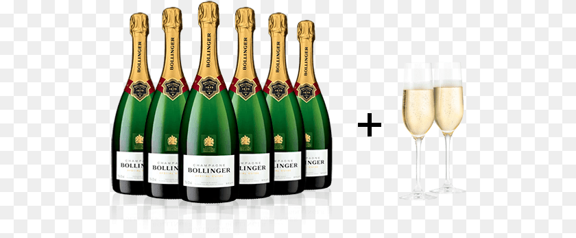 519x347 Six Bollinger Special Cuvee Brut Pair Of Flutes Champagne, Alcohol, Wine, Liquor, Wine Bottle Transparent PNG