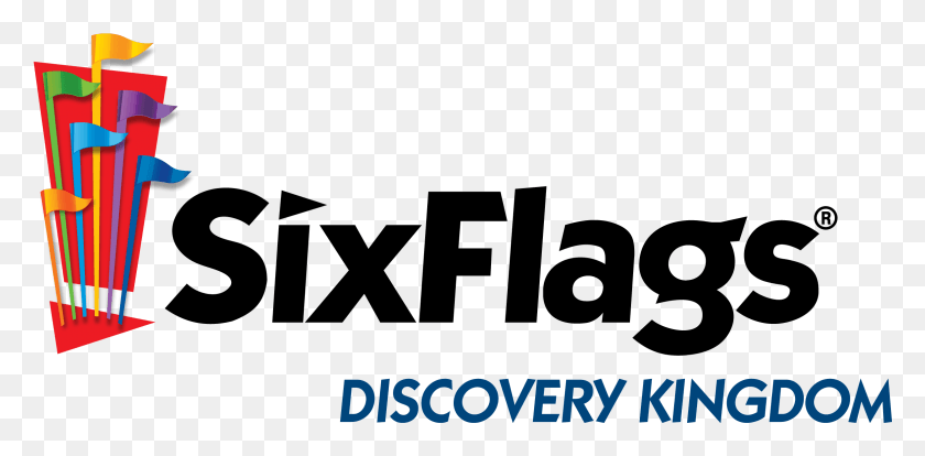 2357x1070 Six Flags Discovery Kingdom Six Flags Discovery Kingdom Logo, Text, Symbol, Gray HD PNG Download