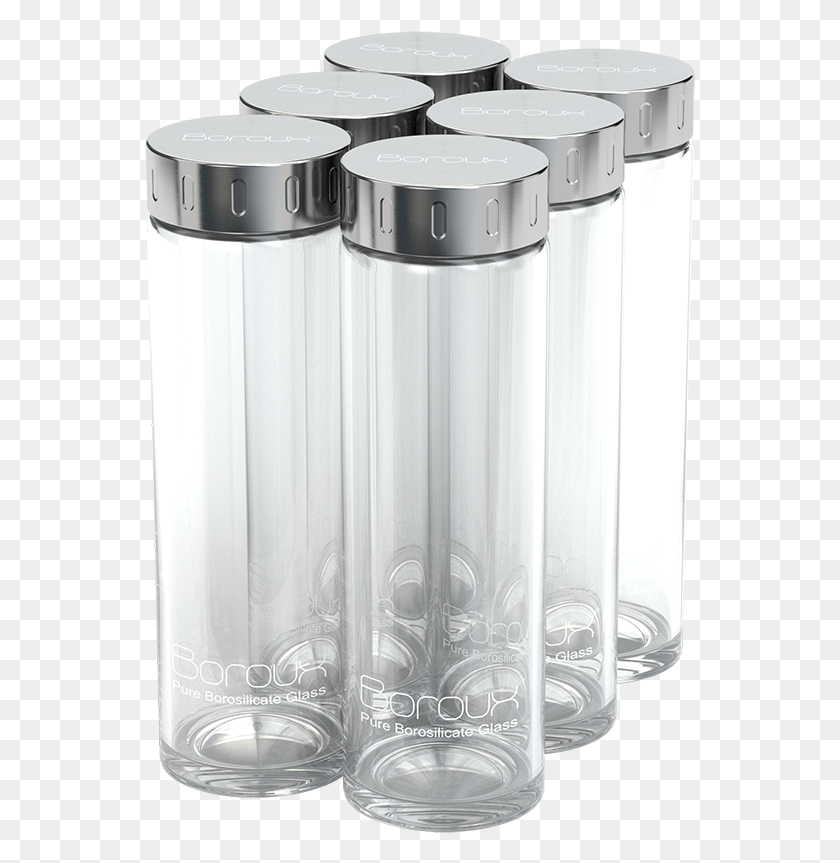 551x803 Six Pack Of Boroux Bottles Glass Type Water Bottle, Shaker, Bottle, Curtain HD PNG Download