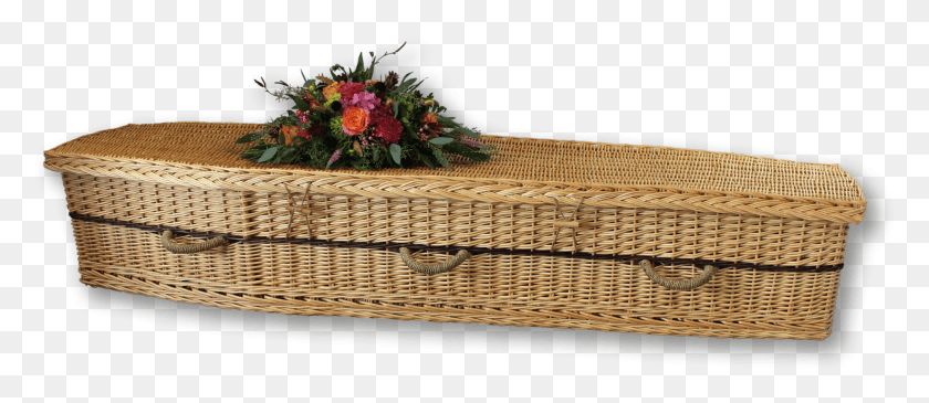 1877x734 Six Point Willow Coffin Coffee Table, Plant, Basket, Flower HD PNG Download
