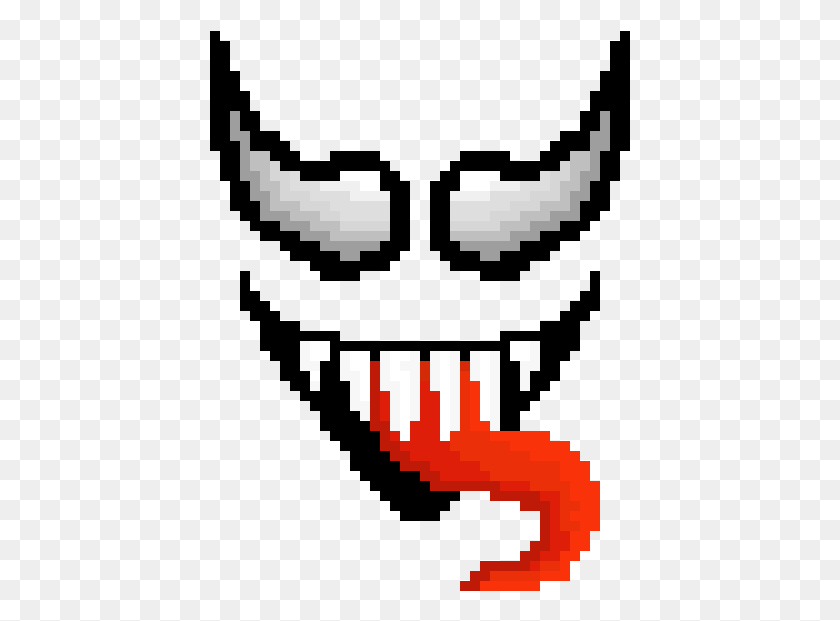 421x561 Sj Venom Venom Pixel Art, Символ, Логотип, Товарный Знак Hd Png Скачать