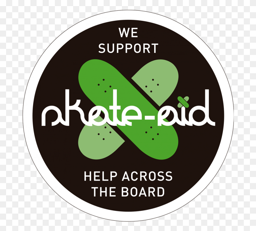 696x697 Skate Aid Supporter Button Skate Aid, Text, Symbol, Logo HD PNG Download