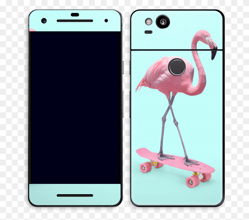 681x684 Skateboarding Flamingo Skin Pixel Skate Flamingo, Mobile Phone, Phone, Electronics HD PNG Download