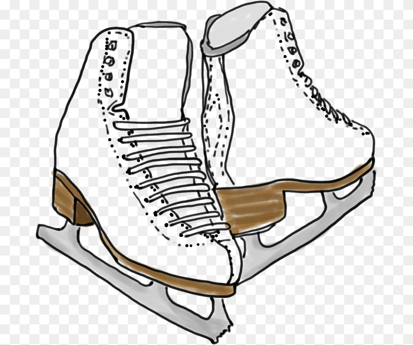 Skates Drawing Draw Figure Skating Skates Drawing, Person Sticker PNG