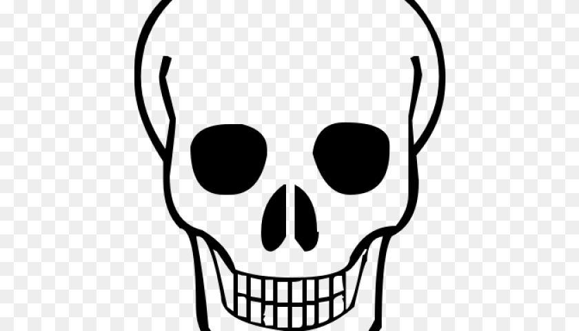 640x480 Skeleton Head Clipart Pretty, Gray Transparent PNG