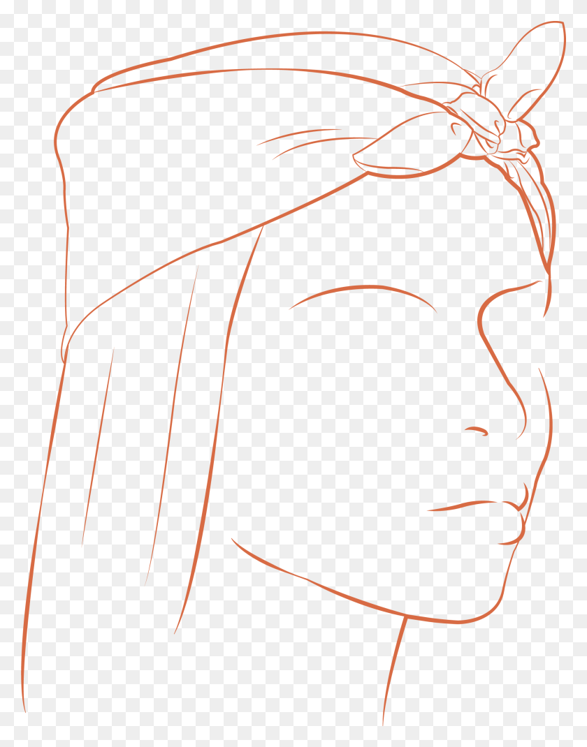 1978x2563 Sketch, Bow, Face HD PNG Download