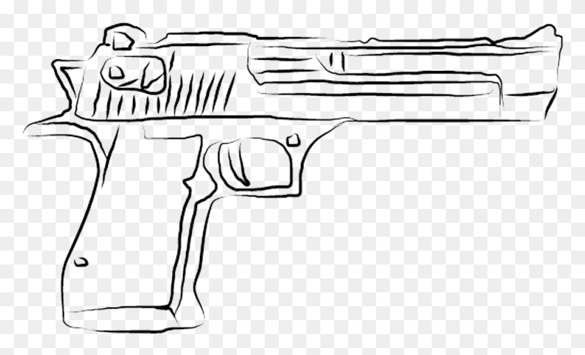 974x563 Sketch Of A Desert Eagle Painted On Ipad Desert Eagle Pixel Art, Gun, Weapon, Weaponry HD PNG Download