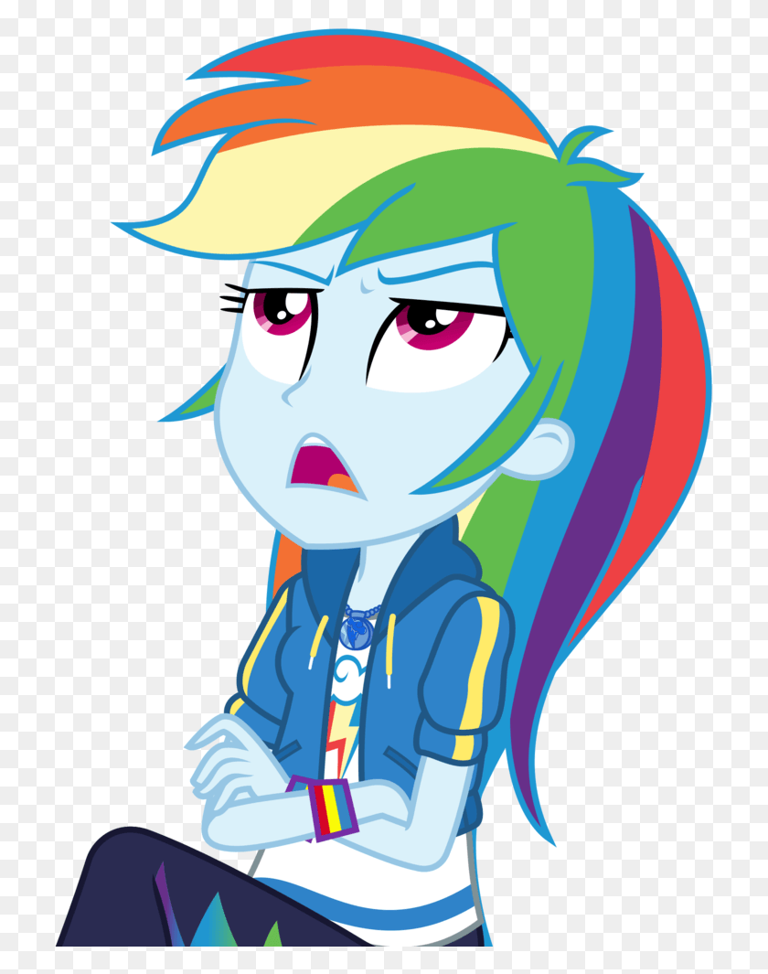 721x1005 Sketchmcreations Crossed Arms Equestria Girls Open Rainbow Dash Eg Angry, Light, Graphics HD PNG Download