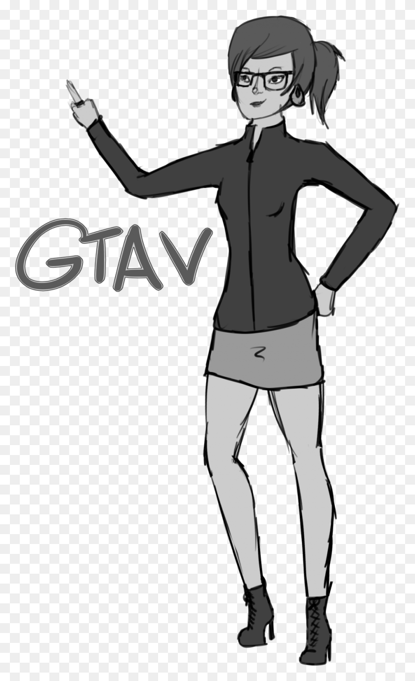 945x1596 Sketchy Pic Of My Gta Online Character Because A Bitch Cartoon, Clothing, Apparel, Person HD PNG Download