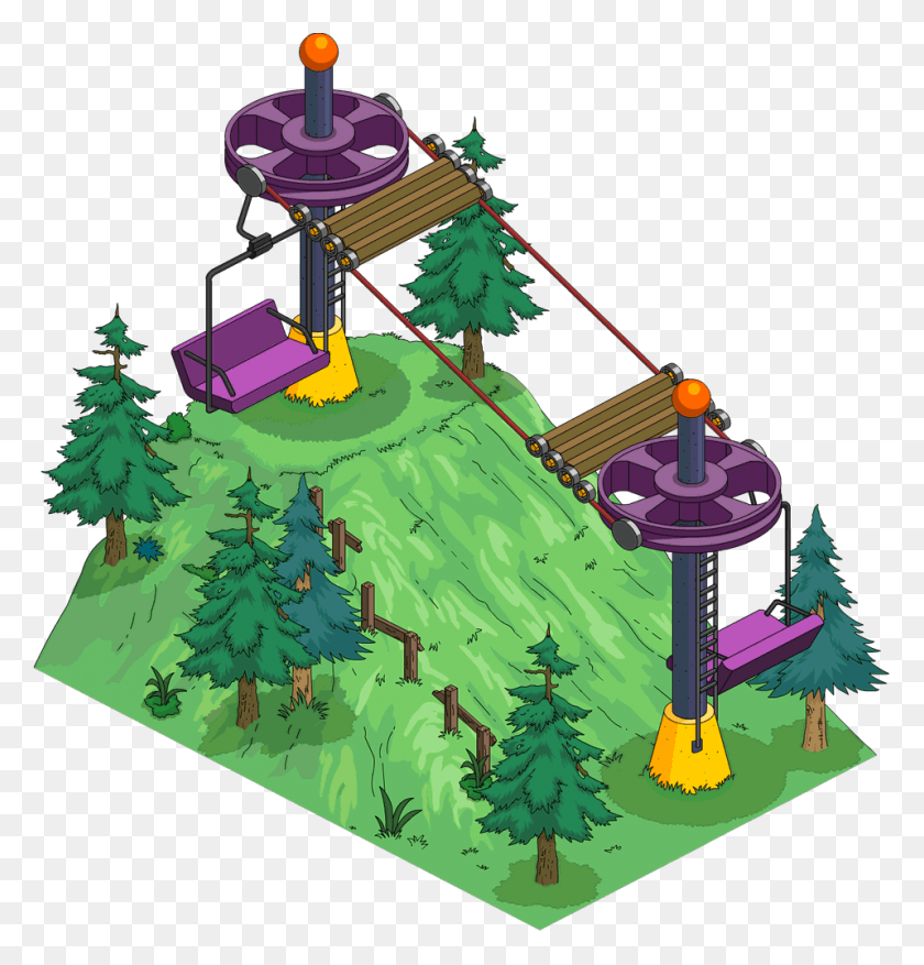958x1004 Ski Lift Tapped Out Stupid Sexy Simpsons Tapped Out Lift, Graphics, Birthday Cake HD PNG Download