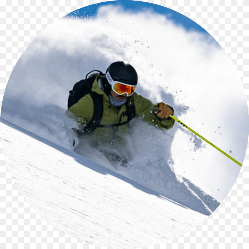 Skier In Deep Powder Ski Jumping, Nature, Outdoors, Person, Snow Sticker PNG