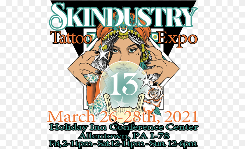 524x510 Skindustry Tattoo Expo Hair Design, Publication, Advertisement, Book, Poster Sticker PNG