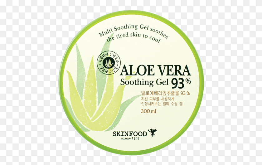 470x469 Skinfood Aloe Vera 93 Soothing Gel, Label, Text, Plant HD PNG Download