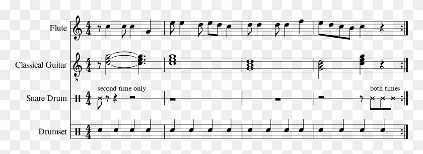 2315x736 Skip A Note During A First Repeat Music Notation Second Time Only, Gray, World Of Warcraft HD PNG Download