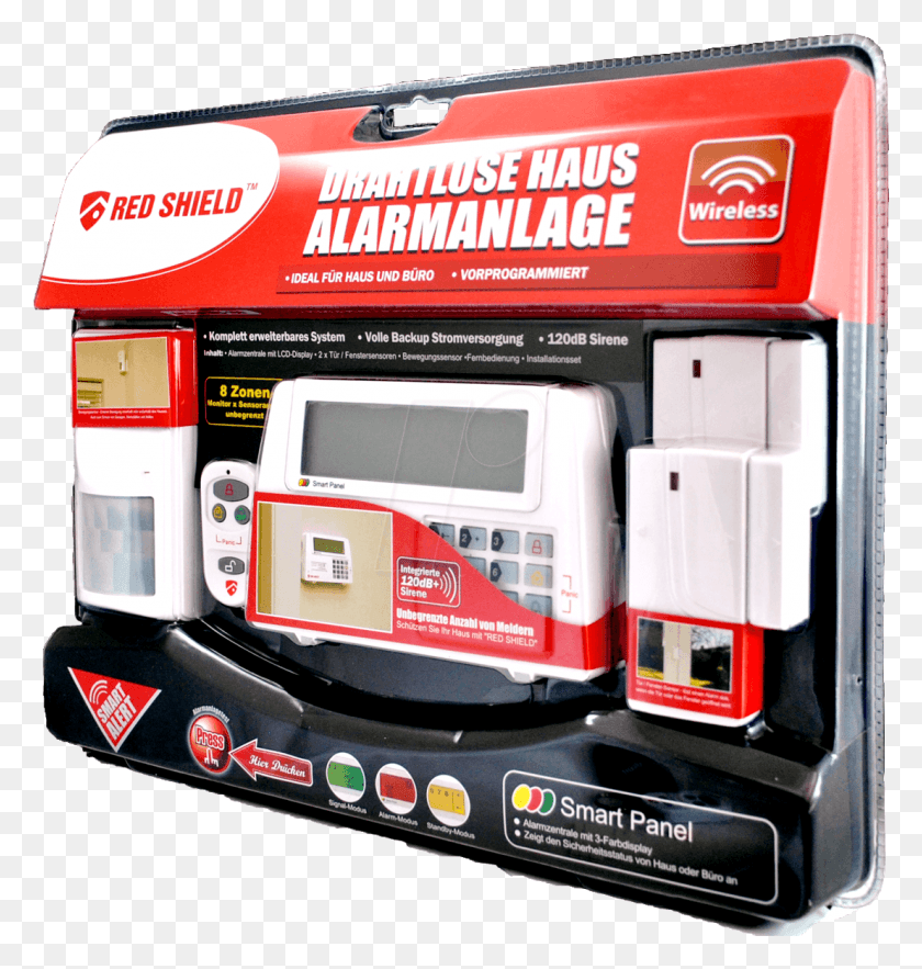 1106x1168 Skt Red Shield Alarm System Starter Set Skt Ws 100 Red Shield Ws, Electrical Device, Machine, Adapter HD PNG Download