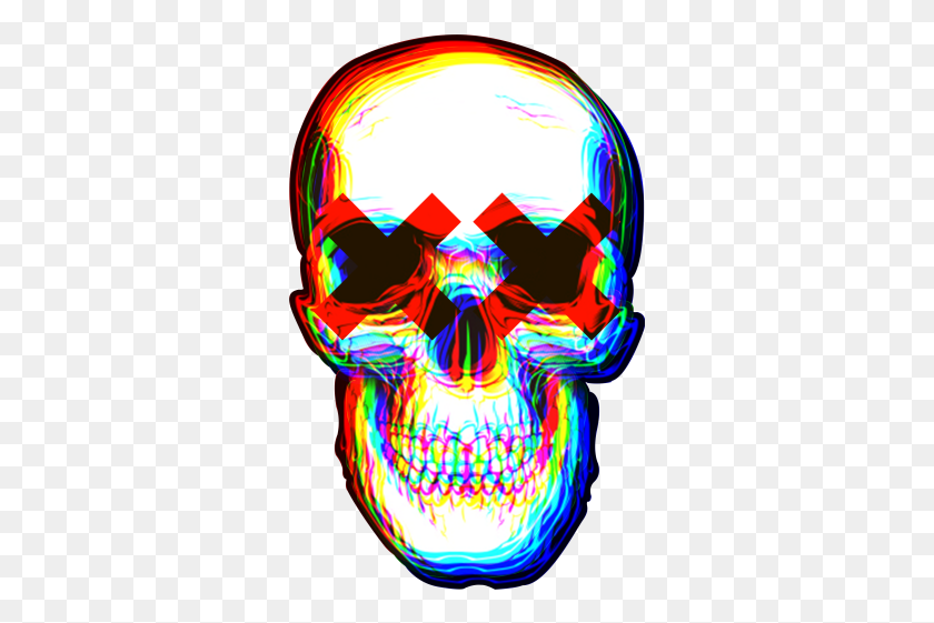 321x501 Skull, Lighting, Light, Neon HD PNG Download