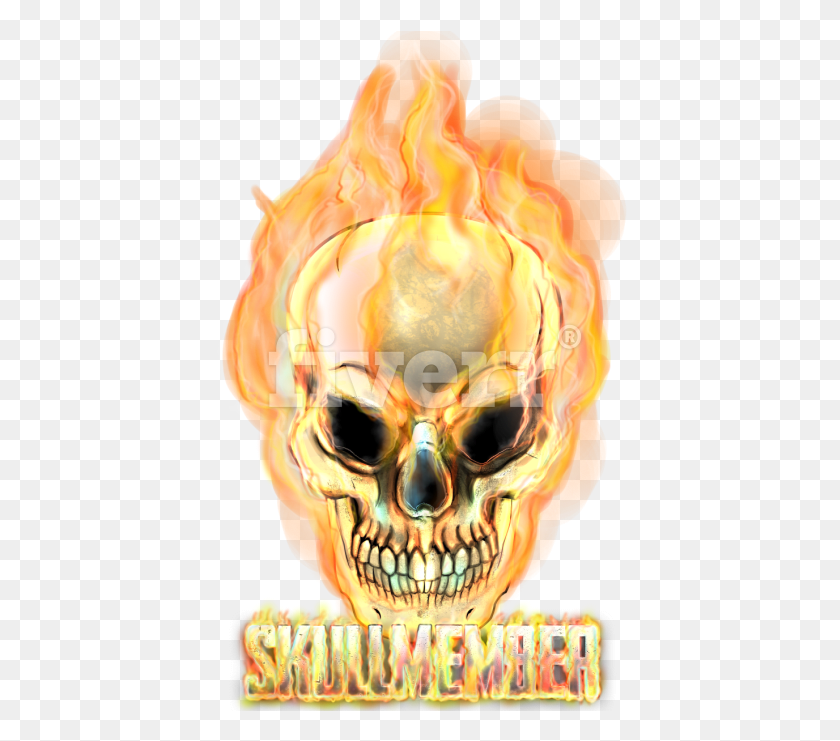 415x681 Skull, Bonfire, Flame, Fire HD PNG Download