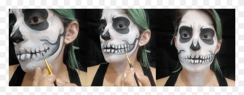 2128x738 Skull, Face, Person, Human HD PNG Download