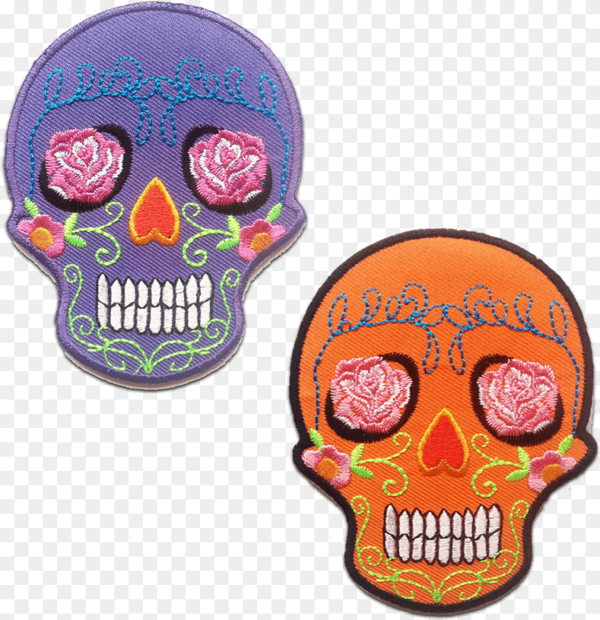 Skull, Applique, Pattern, Badge, Logo PNG