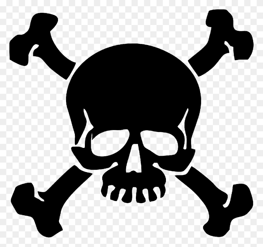 1000x936 Skull And Crossbones Decal, Stencil, Label, Text HD PNG Download