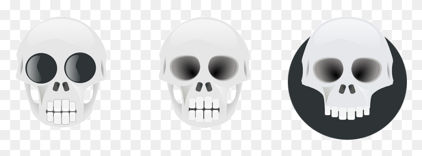 961x311 Skull Bones Human Anatomy Death Creepy Dead Skull, Soccer Ball, Ball, Soccer HD PNG Download