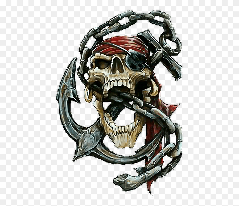 455x663 Skull Caveira Crnio Pirate Pirata Cartoon Desenho Stencil Airbrush Skull, Head, Alien HD PNG Download