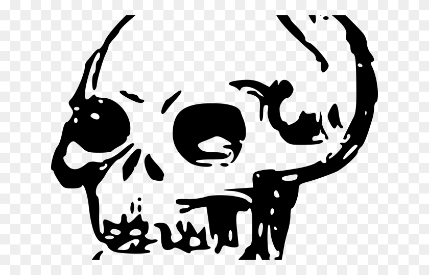 640x480 Skull Clipart Cartoon, Gray, World Of Warcraft HD PNG Download
