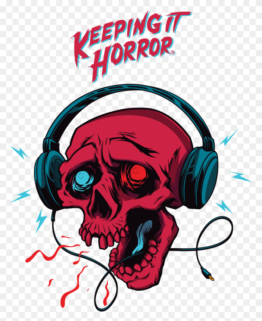 879x1093 Skull Color Logotype Headphones, Poster, Advertisement, Electronics Descargar Hd Png