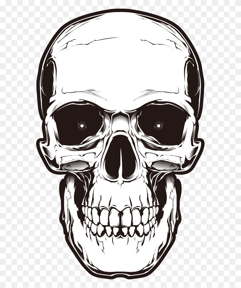 587x941 Skull Head Drawing Transparent Background, Person, Human, Helmet HD PNG Download
