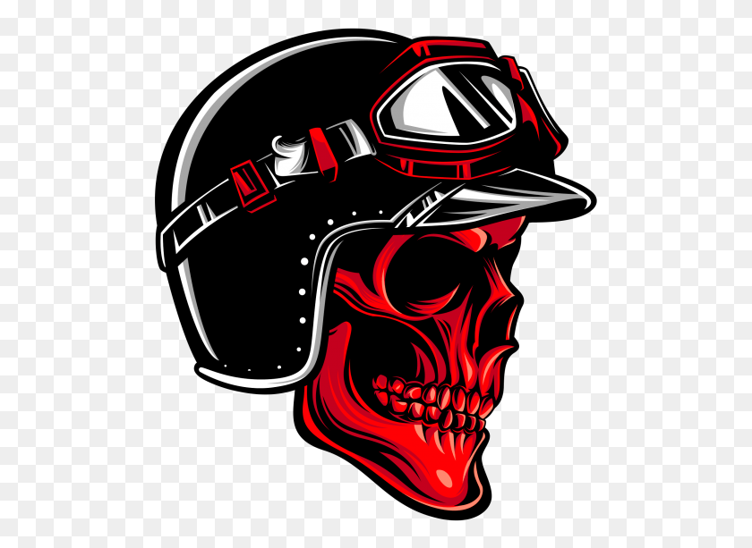 495x553 Skull Head Rider, Helmet, Clothing, Apparel HD PNG Download